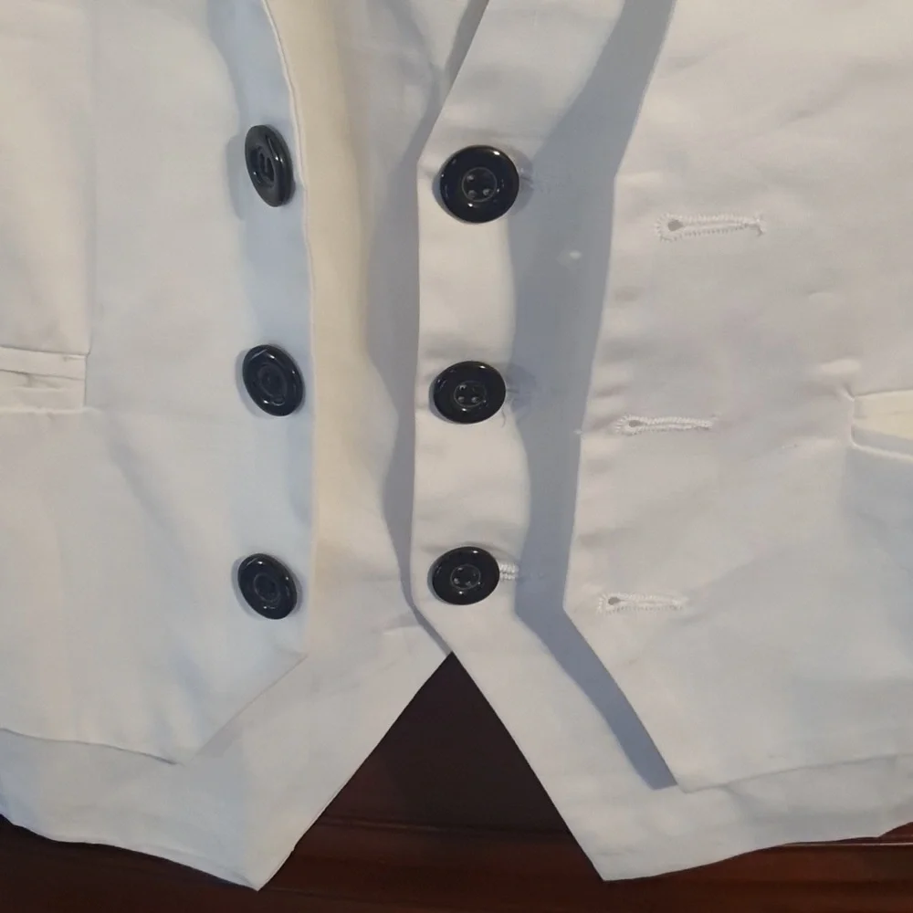 NWT Unisex Crisp White Vest sz XXL - Picture 3 of 4